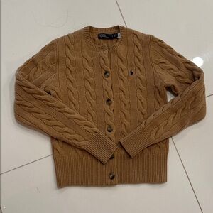 Ralph Lauren Cable cashmere Brown Cardigan